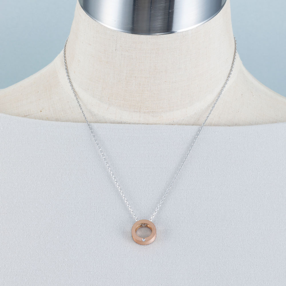 スクエアデザイン 2collar アレルギーフリー ステンレスネックレス N1292