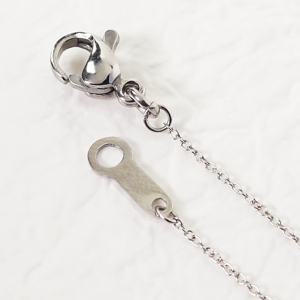 一粒ジュエリーネックレス アレルギーフリー ステンレスネックレス N1297