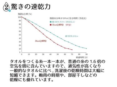 ShunQ（瞬吸）フェイスタオル　2枚組
