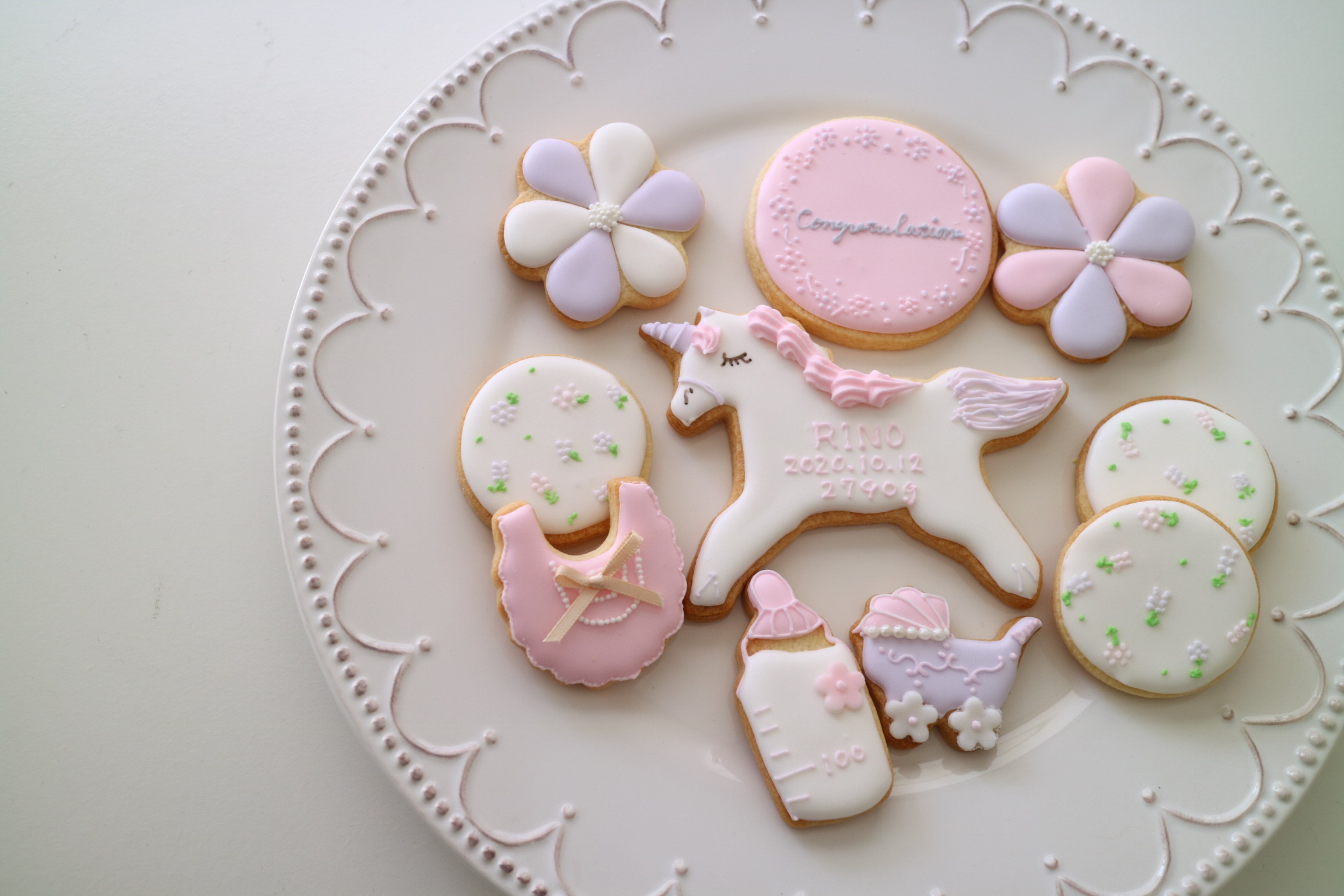 Birthday アイシングクッキー女の子