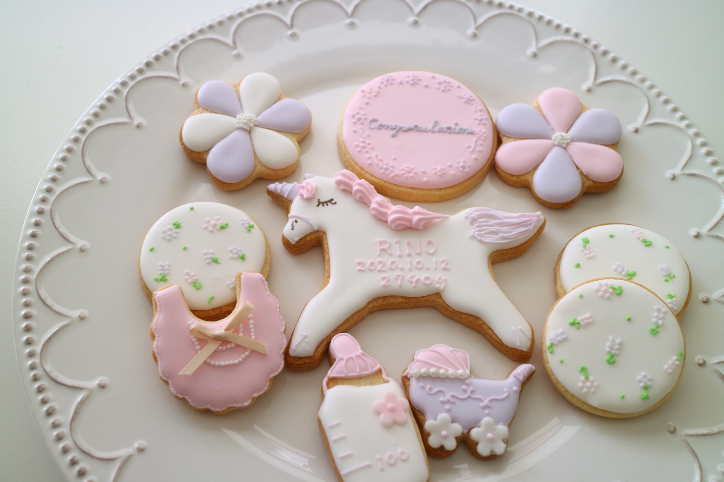 Birthday アイシングクッキー女の子