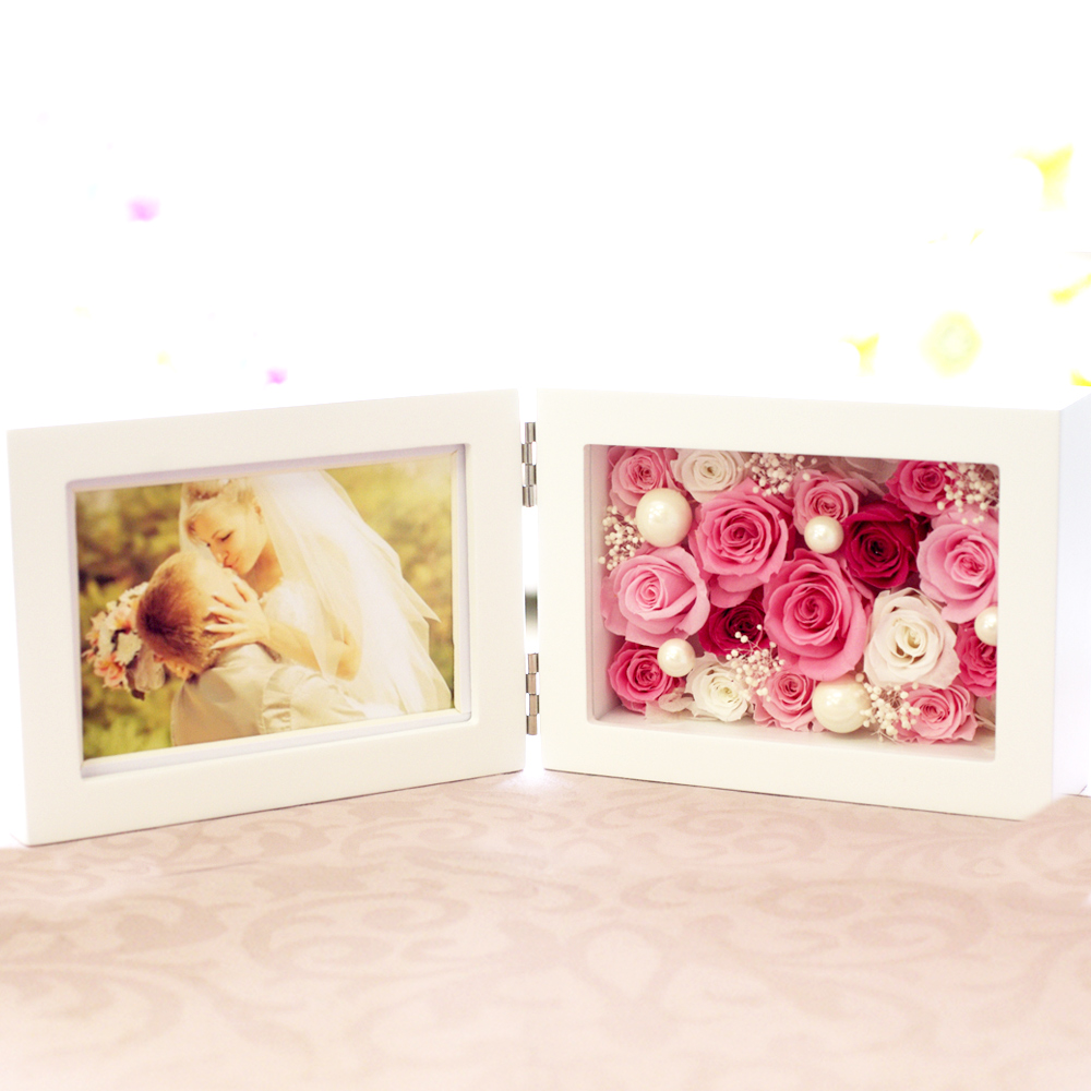 フォトフレーム 横(プレミアム) プリザーブドフラワー