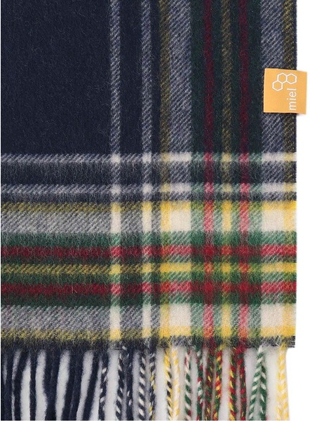 miel 60*200 ｶｼﾐﾔ100%ﾀｰﾀﾝﾁｪｯｸストール