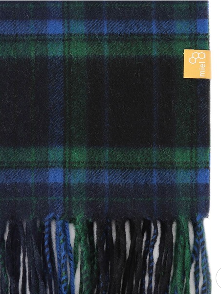 miel 60*200 ｶｼﾐﾔ100%ﾀｰﾀﾝﾁｪｯｸストール