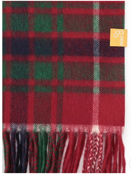 miel 60*200 ｶｼﾐﾔ100%ﾀｰﾀﾝﾁｪｯｸストール