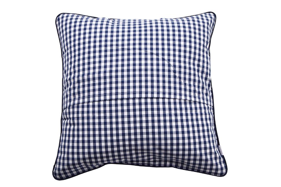 Cushion cover gingham check blue