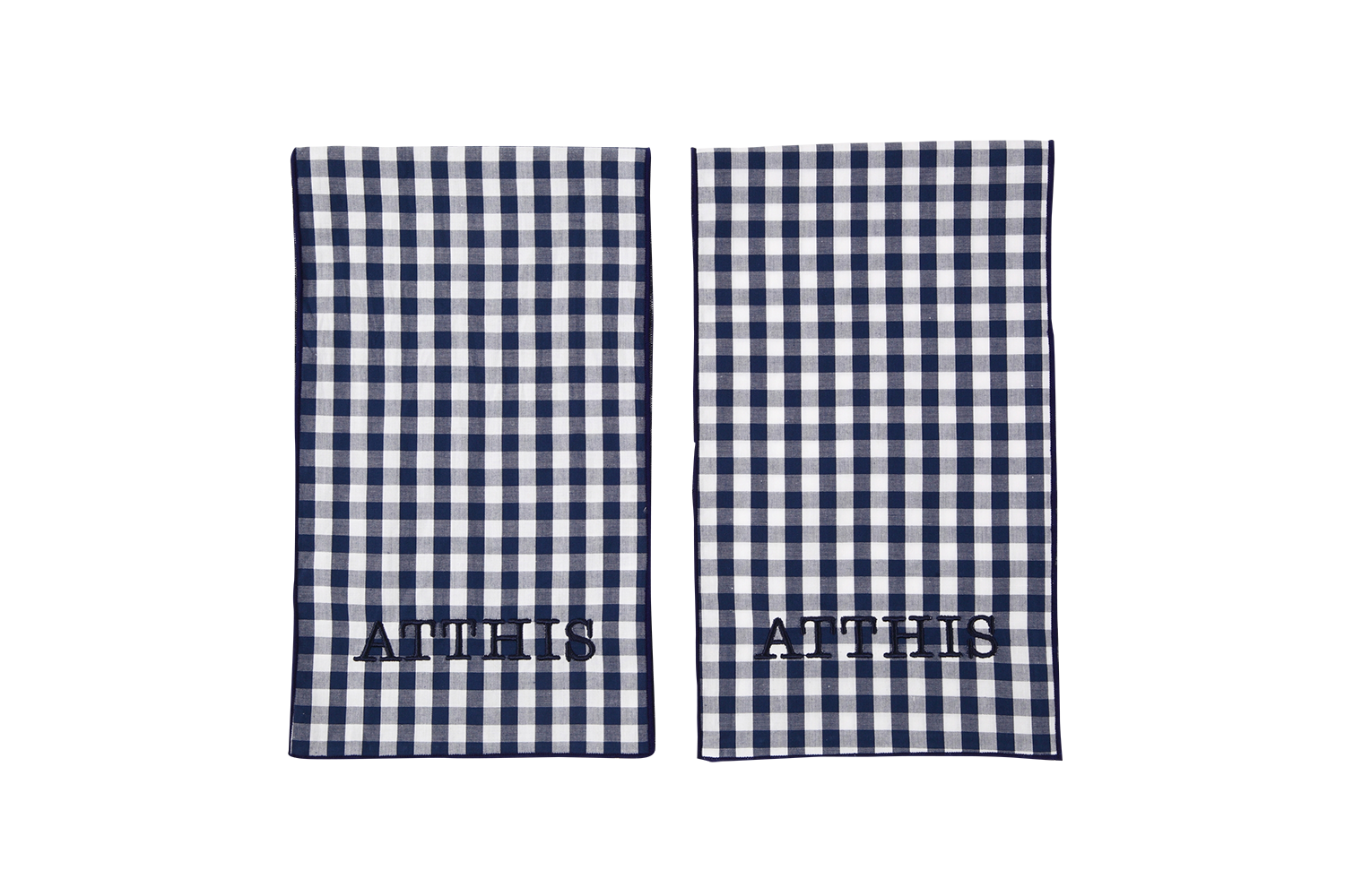 Ribbon gingham check blue