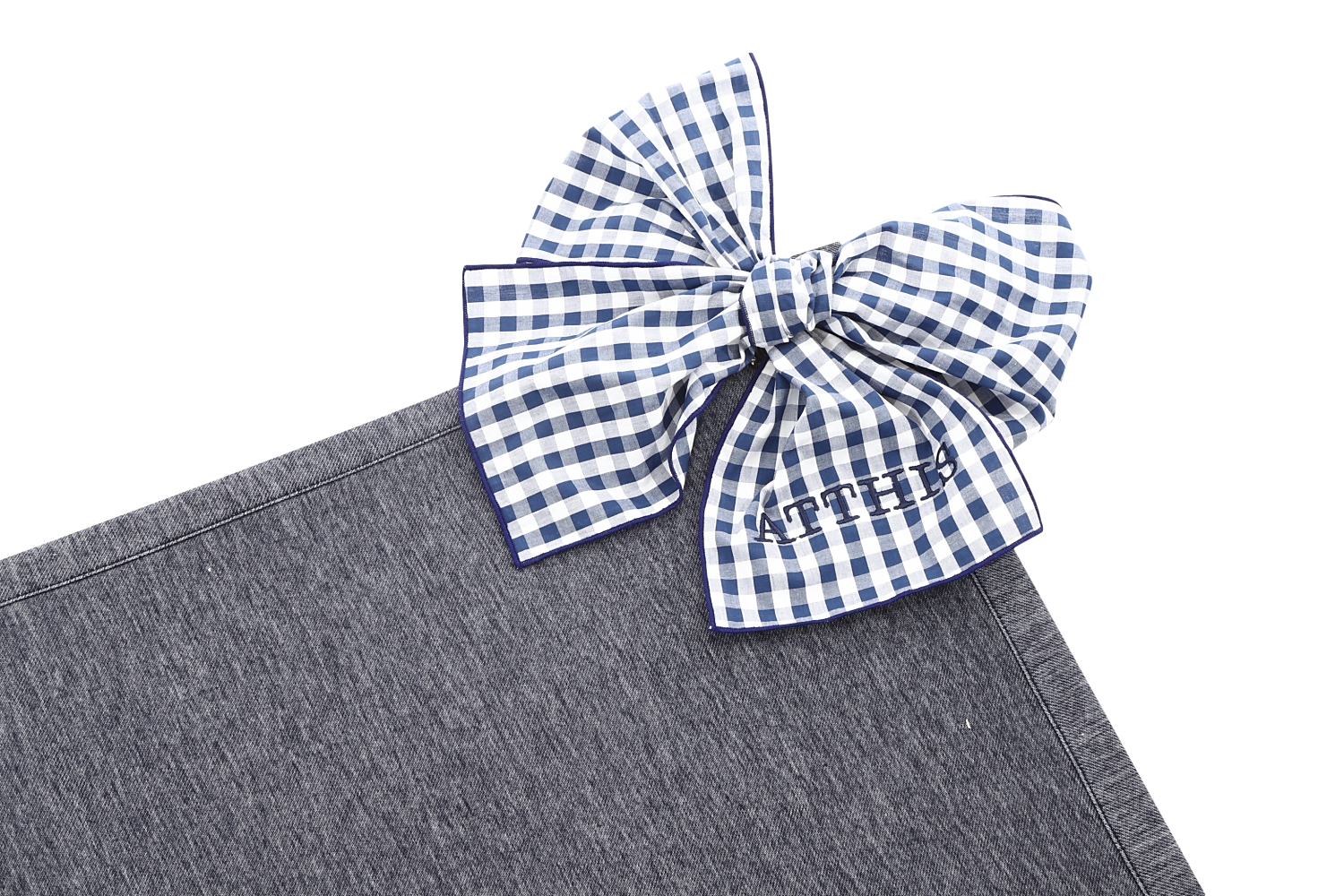 Ribbon gingham check blue