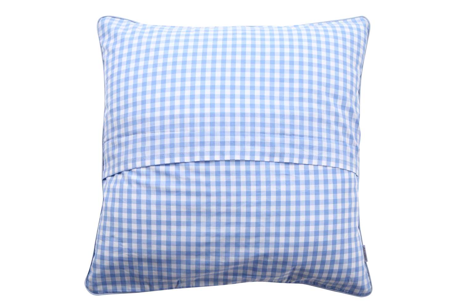 Cushion cover gingham check sky blue