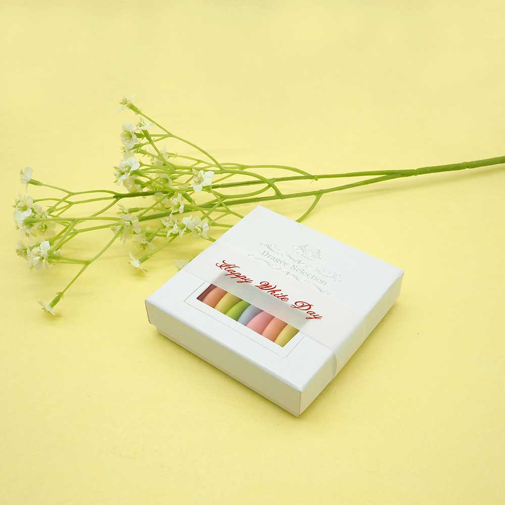 ホワイトデー2021 フランス産 ドラジェ アソートボックス ホワイト 帯付き SS-5