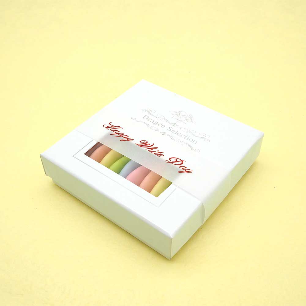 ホワイトデー2021 フランス産 ドラジェ アソートボックス ホワイト 帯付き SS-5
