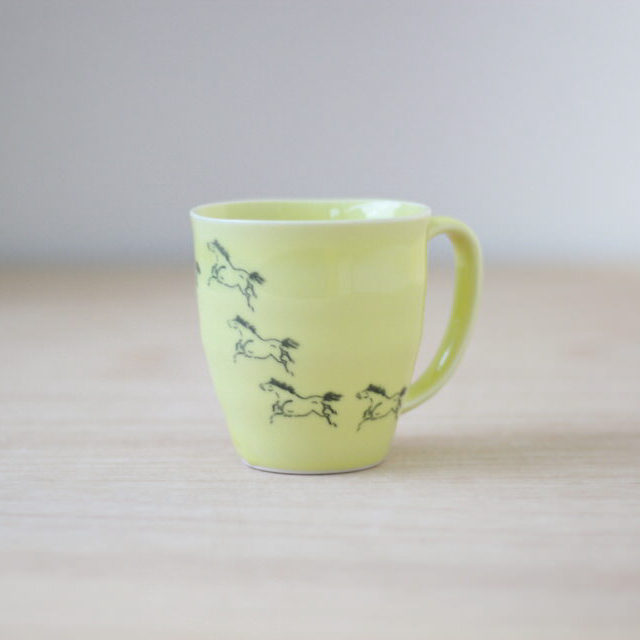 大堀相馬焼 松永窯 馬九行久(うまくいく) マグ | 大堀相馬焼の