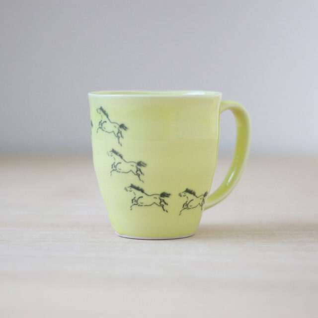大堀相馬焼 松永窯 馬九行久(うまくいく) マグ | 大堀相馬焼の