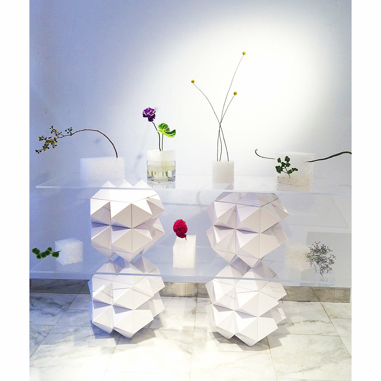 OASIS110 + Glass vase  
