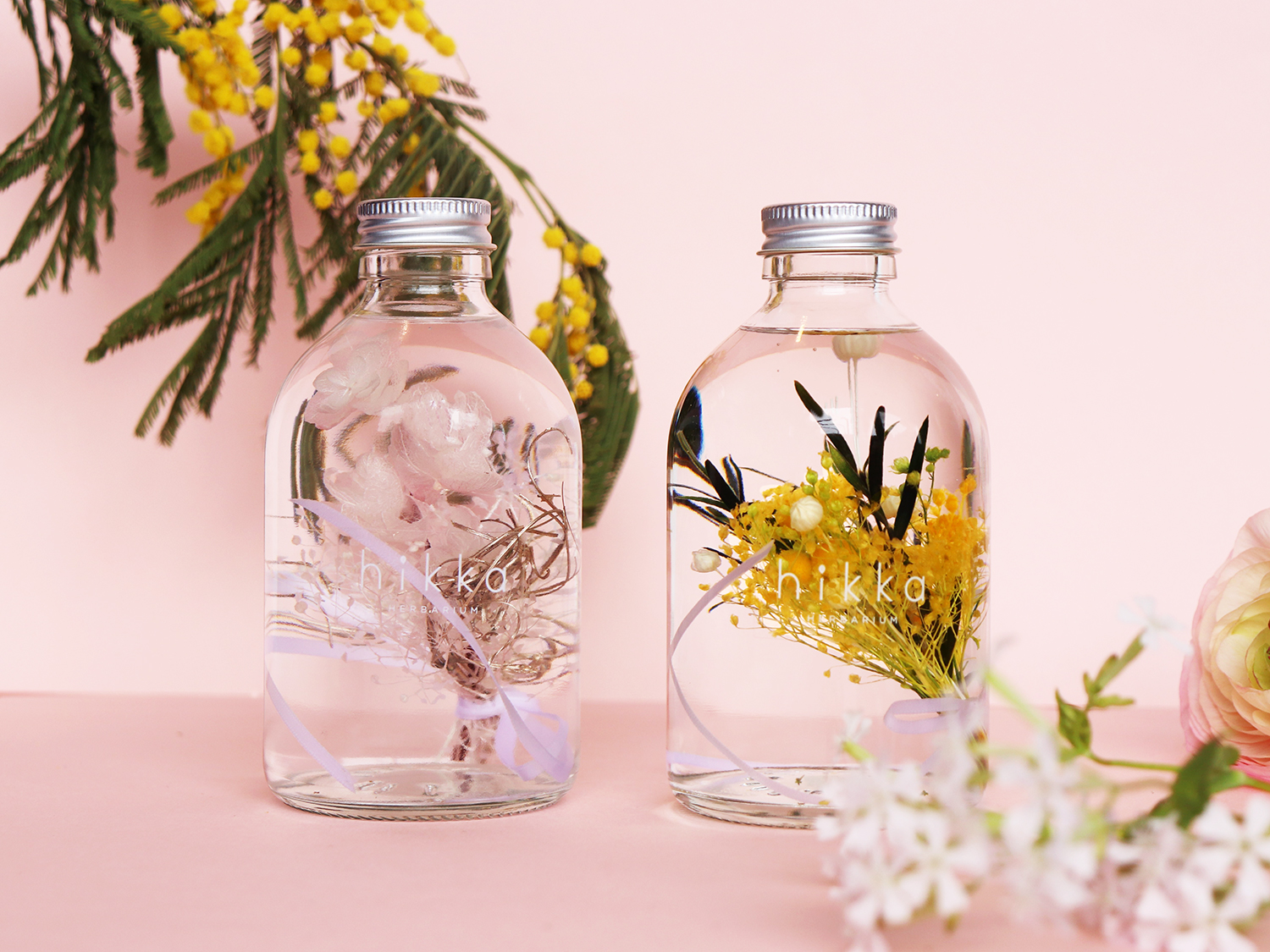 ハーバリウム　ミニブーケボトル（限定カラー）