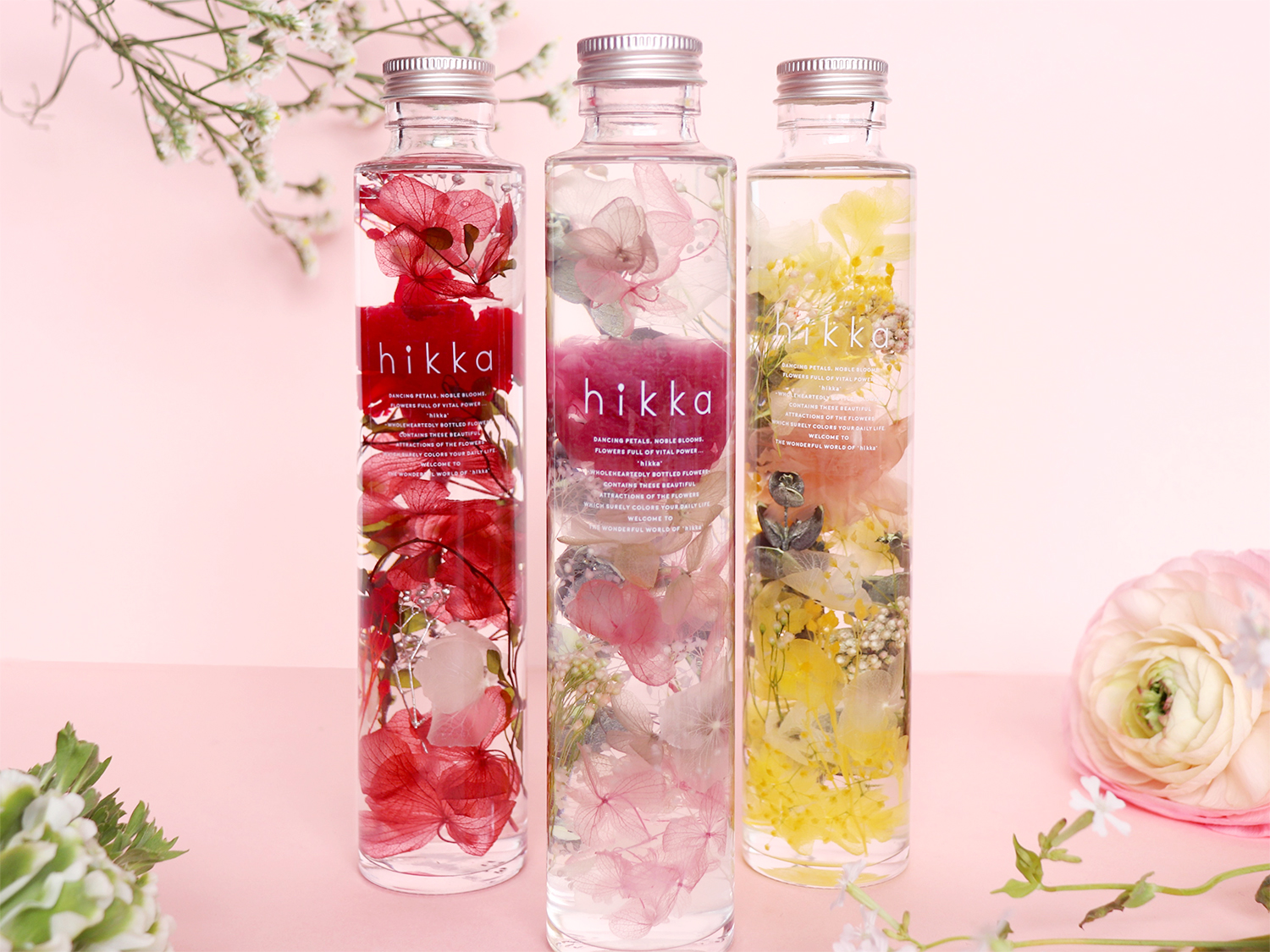 【母の日】ハーバリウム　スリムボトル［カーネーション］