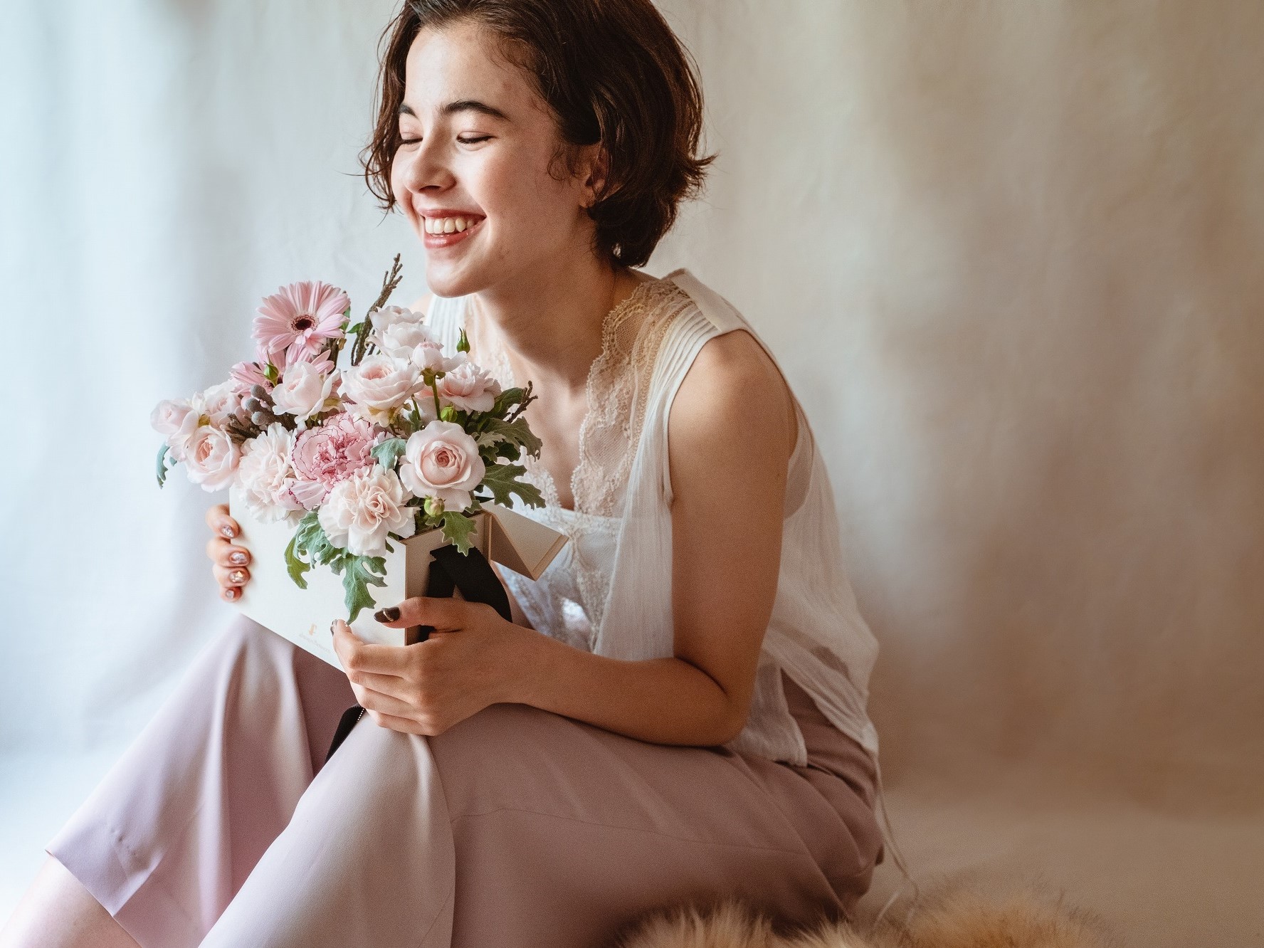 Flower BAG Pink／フラワーバッグアレンジ　ピンク