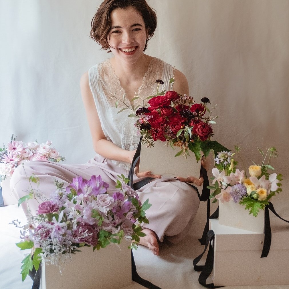 Flower BAG Pink／フラワーバッグアレンジ　ピンク