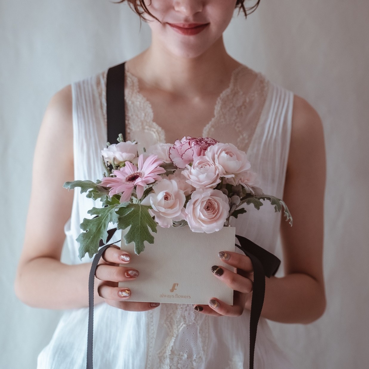 Flower BAG Pink／フラワーバッグアレンジ　ピンク