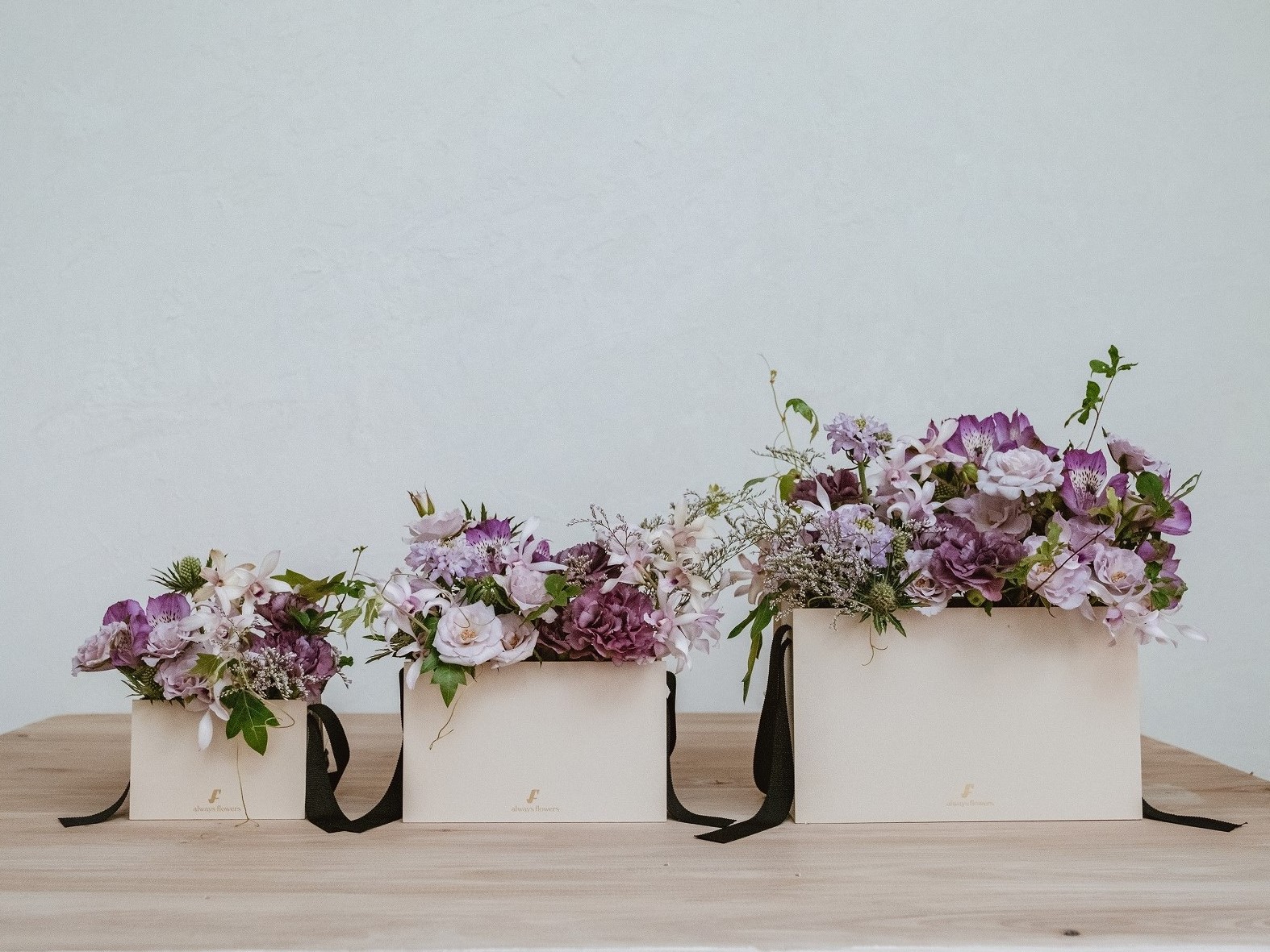 Flower BAG Purple／フラワーバッグアレンジ　パープル