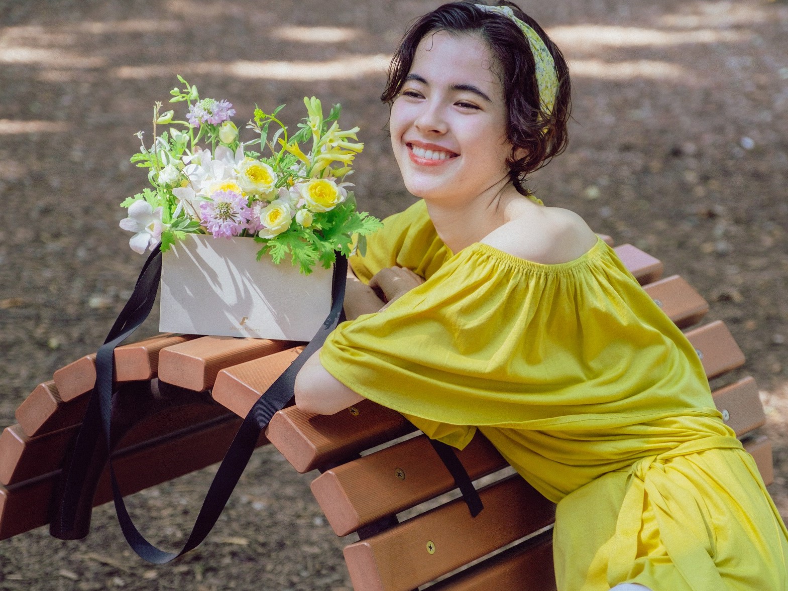 Flower BAG Yellow／フラワーバッグアレンジ　イエロー