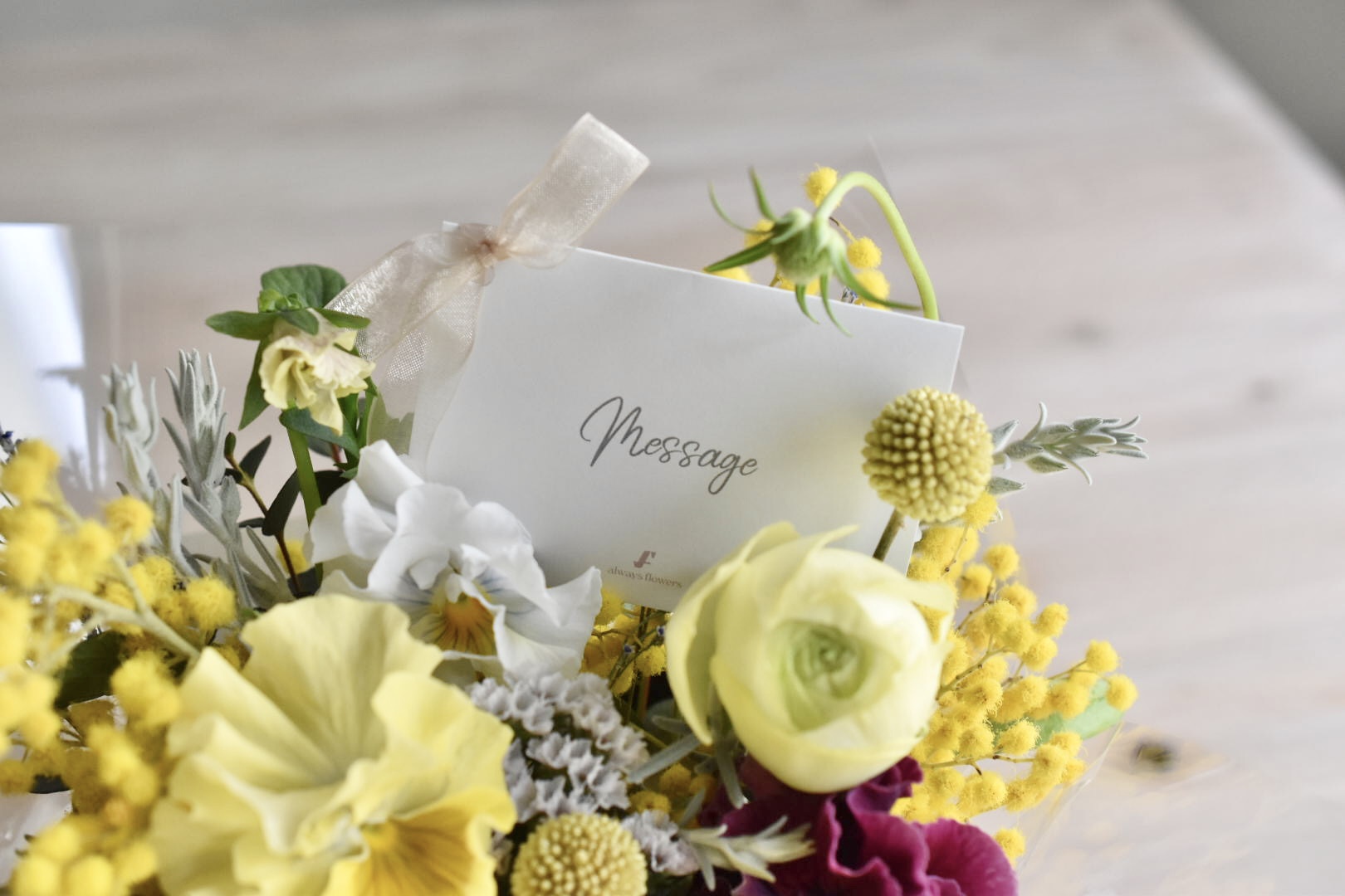 Flower BAG Yellow／フラワーバッグアレンジ　イエロー