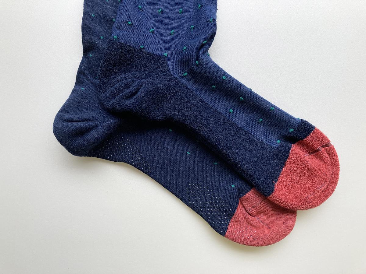 ロング丈ハイゲージピンドットソックスKeith FI-005