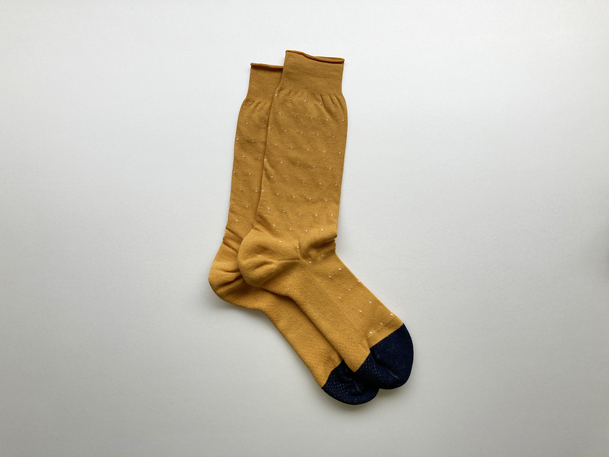 ロング丈ハイゲージピンドットソックスKeith FI-005