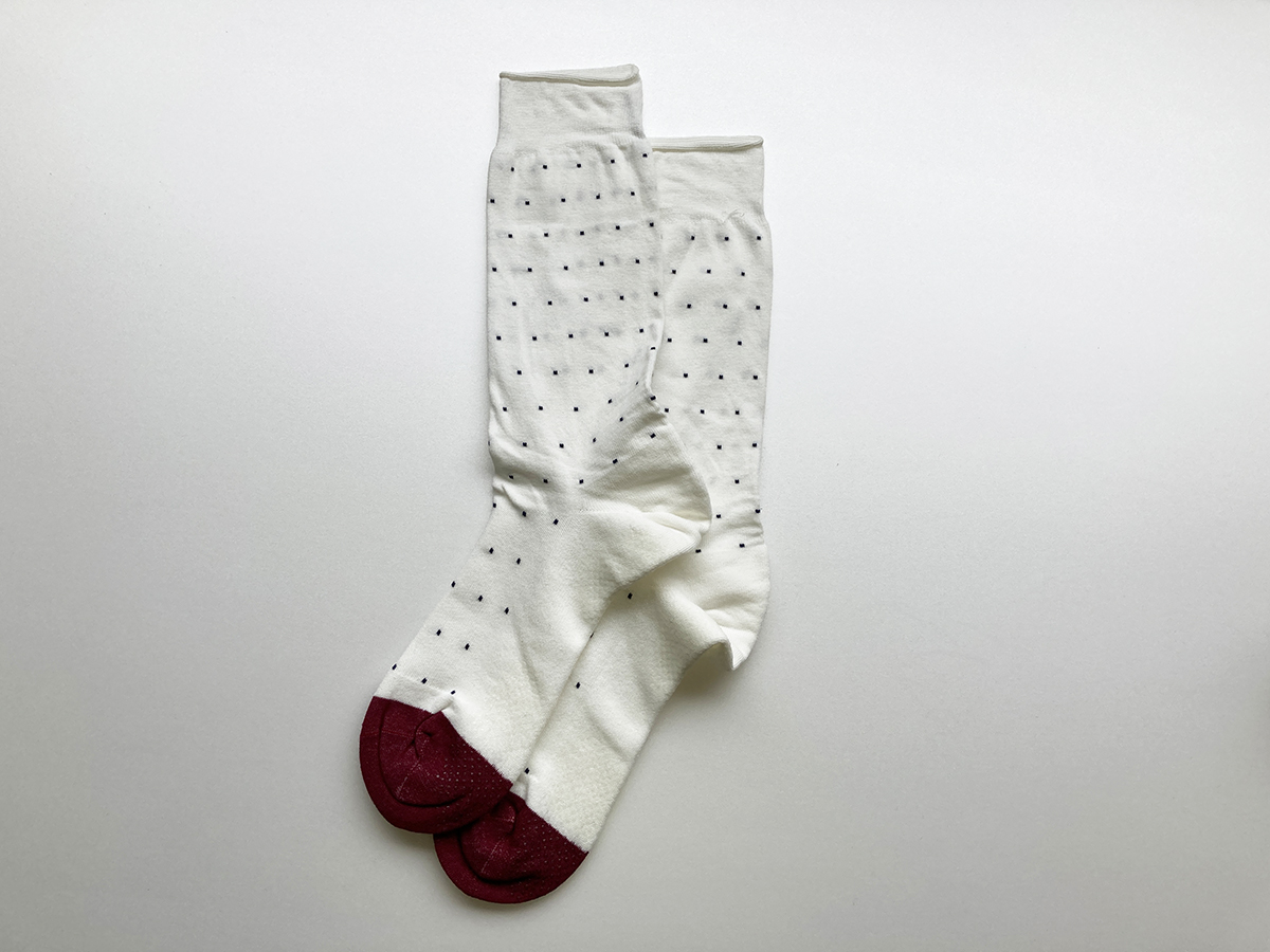 ロング丈ハイゲージピンドットソックスKeith FI-005