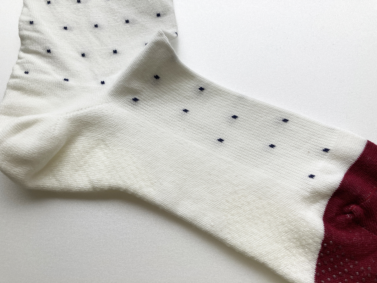 ロング丈ハイゲージピンドットソックスKeith FI-005