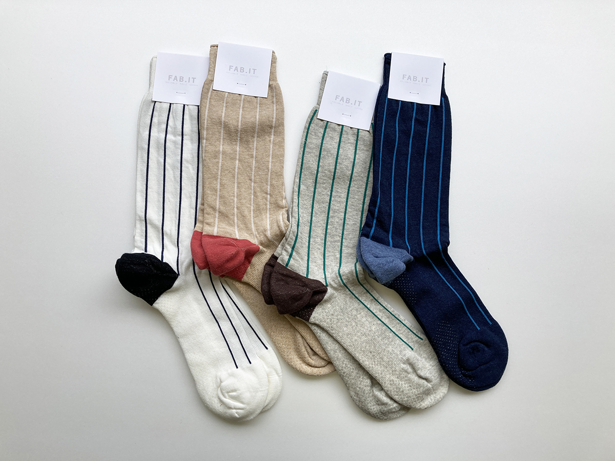 ロング丈ハイゲージストライプソックスStan FI-006