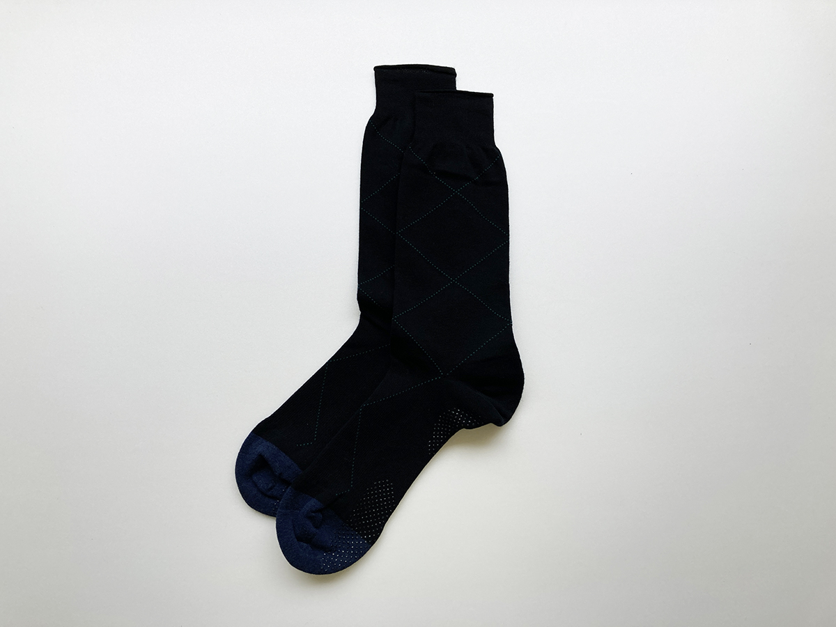 ロング丈ハイゲージアーガイルソックスHerbie FI-007