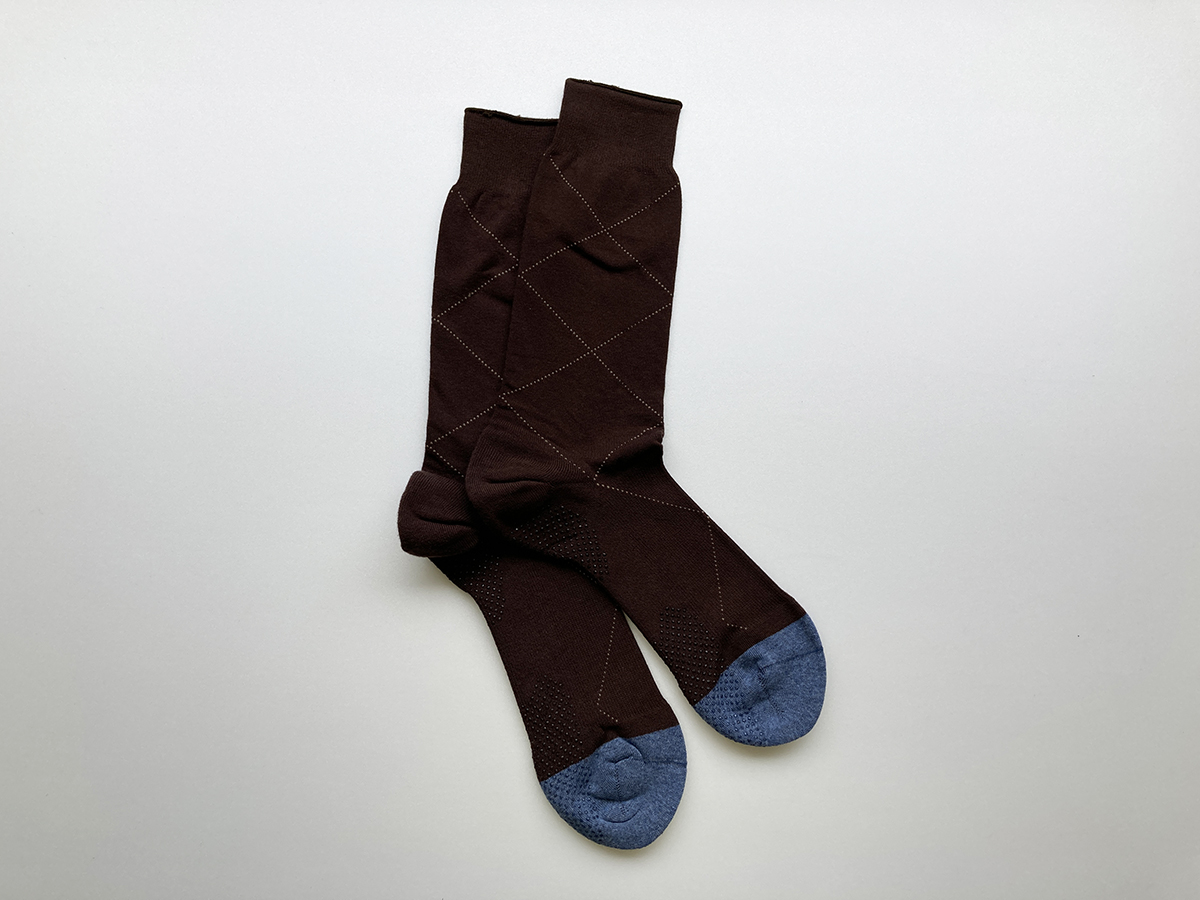 ロング丈ハイゲージアーガイルソックスHerbie FI-007