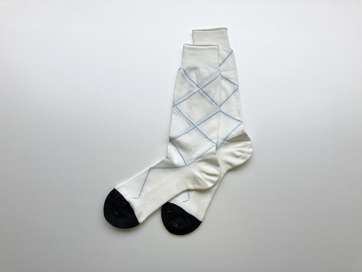 ロング丈ハイゲージアーガイルソックスHerbie FI-007