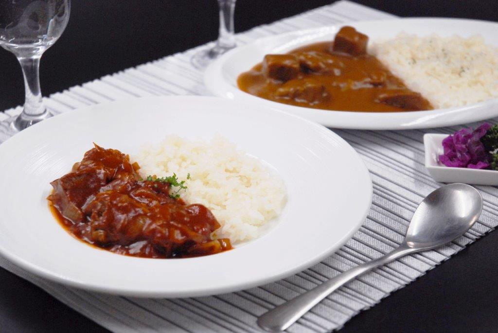 黒毛和牛ハッシュドビーフとビーフカレー