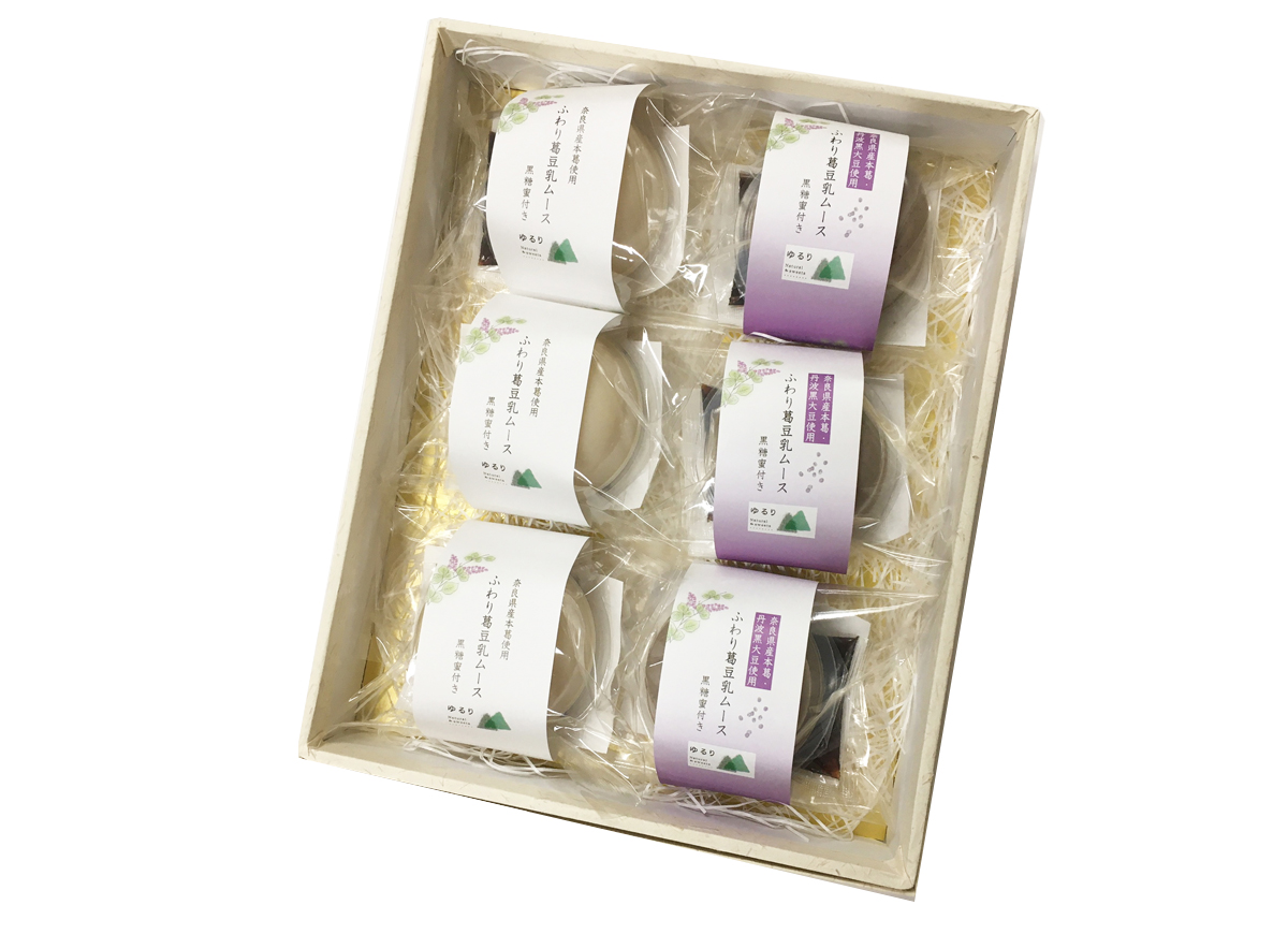 ふわり葛豆乳ムース２種詰合せ（6個入）