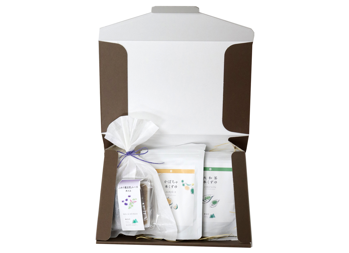 葛豆乳ムース（黒大豆）と本くずゆ2種詰合せ