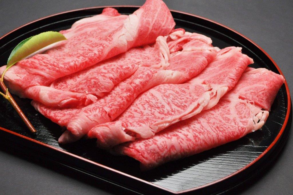 松阪牛すき焼き用（ロース）・鋤焼き割りしたセット