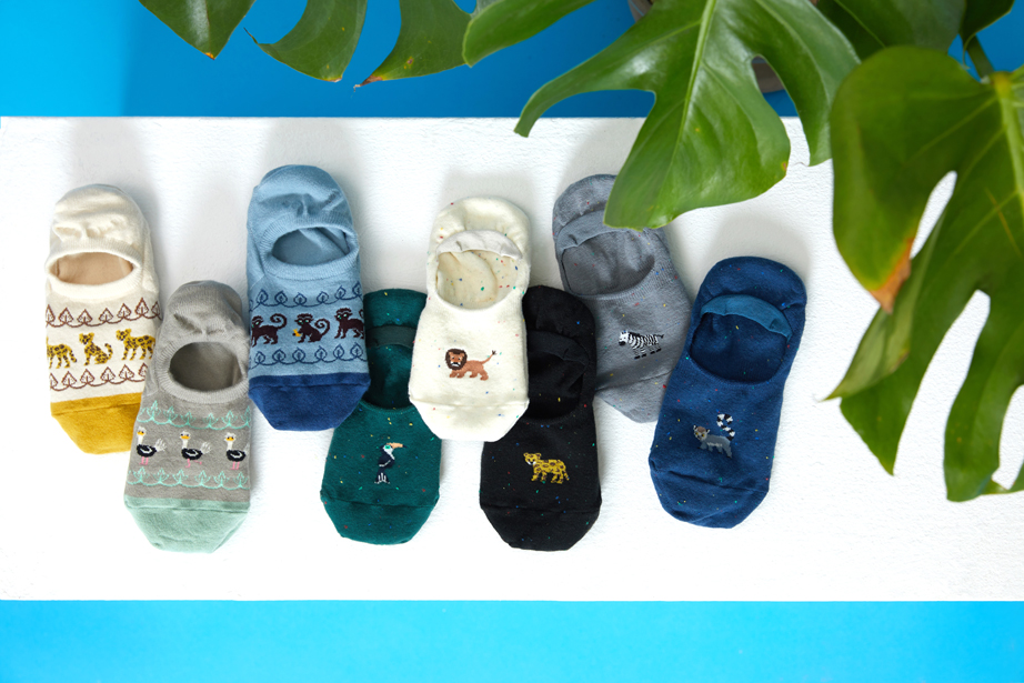 ジャングルフレンズ フットカバーシリーズ22.5-27.5cm ユニセックスフリーサイズ｜ソックス