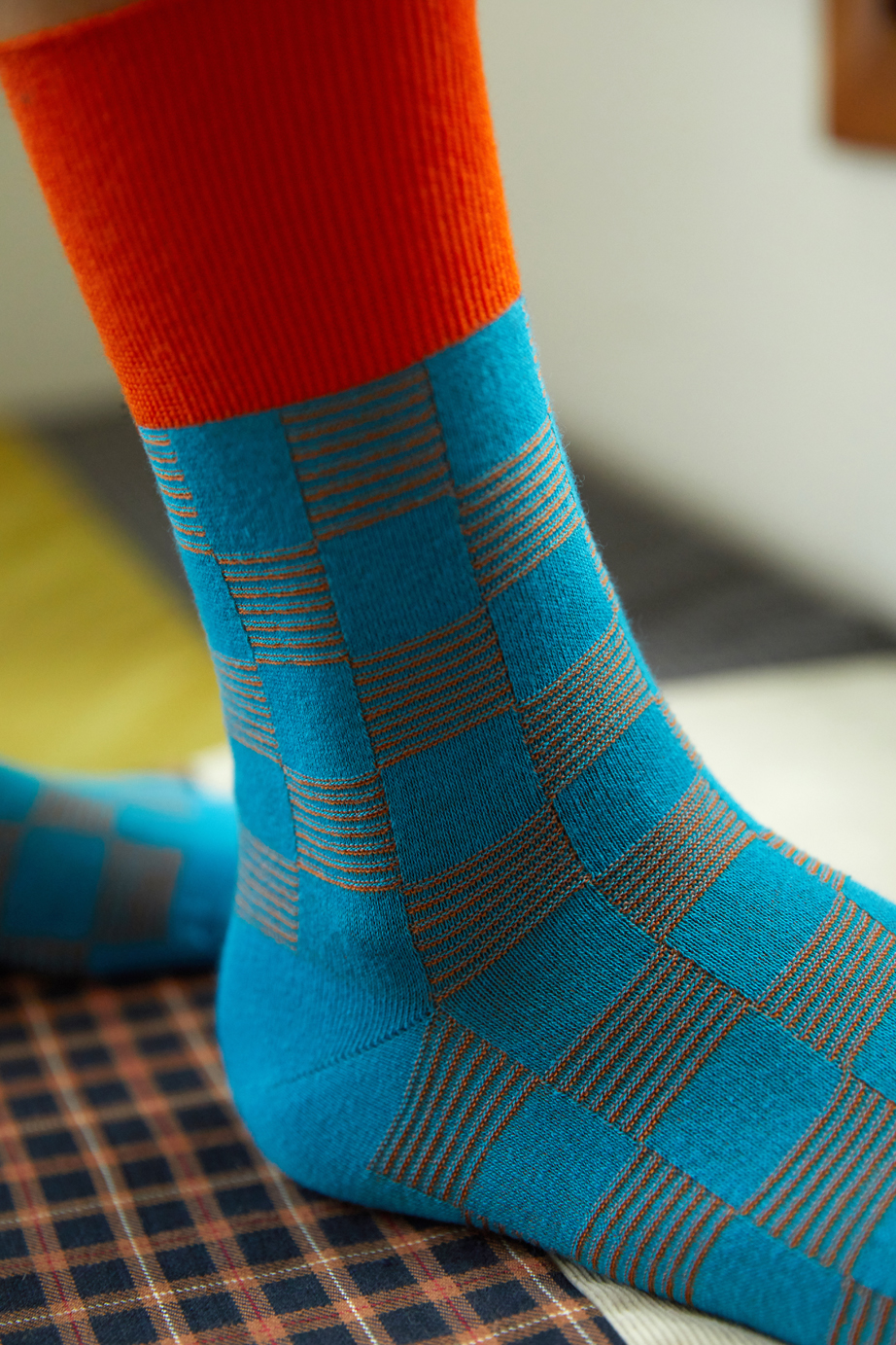 チェックシリーズ 22.5-27.5cm ユニセックスフリーサイズ｜ソックス