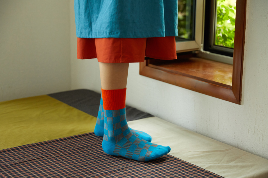 チェックシリーズ 22.5-27.5cm ユニセックスフリーサイズ｜ソックス