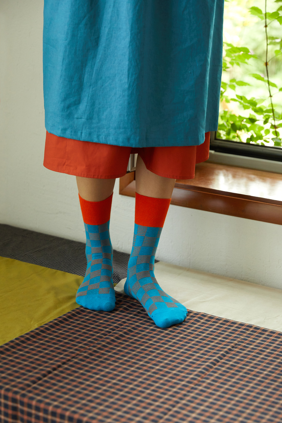 チェックシリーズ 22.5-27.5cm ユニセックスフリーサイズ｜ソックス