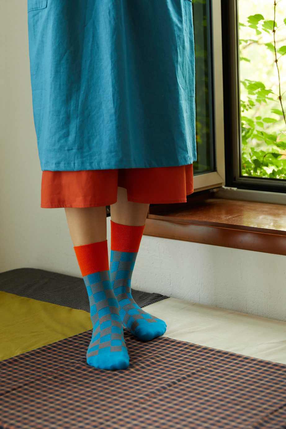 チェックシリーズ 22.5-27.5cm ユニセックスフリーサイズ｜ソックス