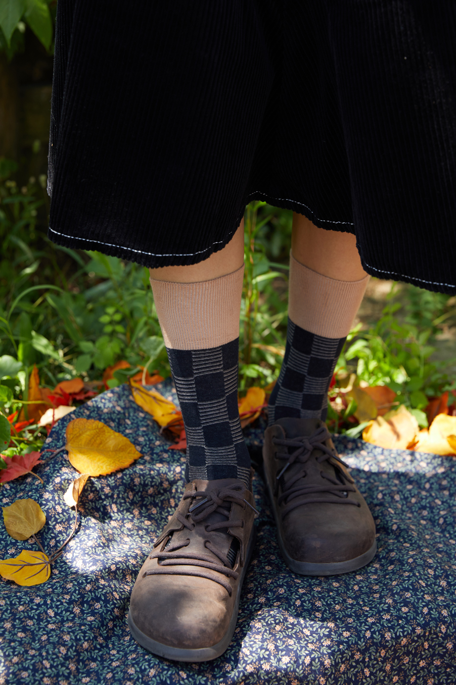 チェックシリーズ 22.5-27.5cm ユニセックスフリーサイズ｜ソックス