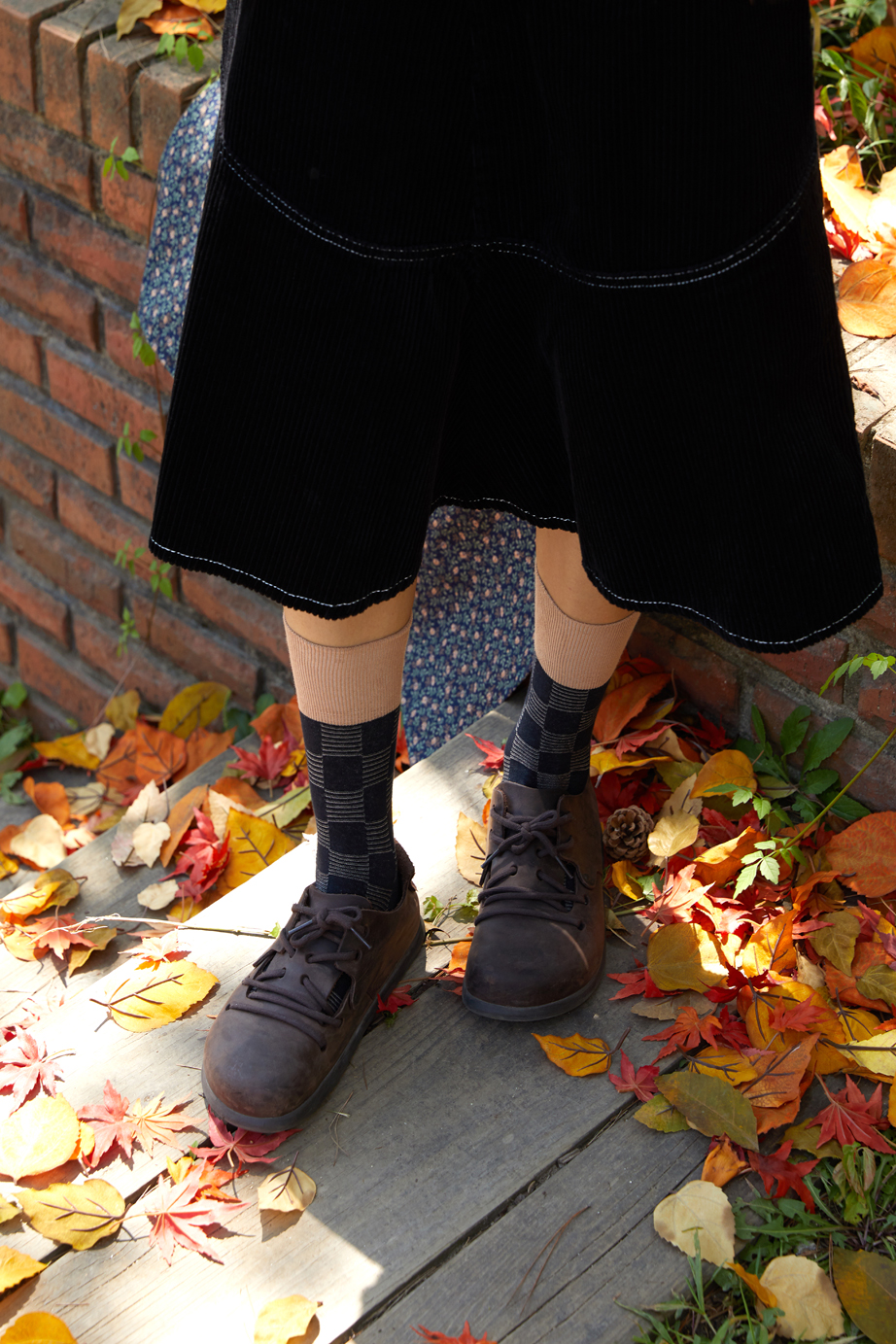 チェックシリーズ 22.5-27.5cm ユニセックスフリーサイズ｜ソックス