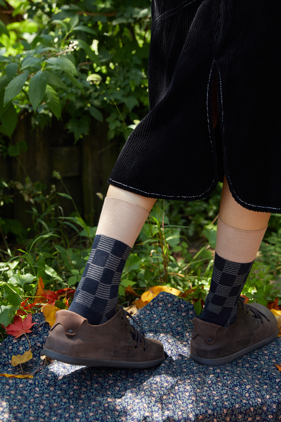 チェックシリーズ 22.5-27.5cm ユニセックスフリーサイズ｜ソックス