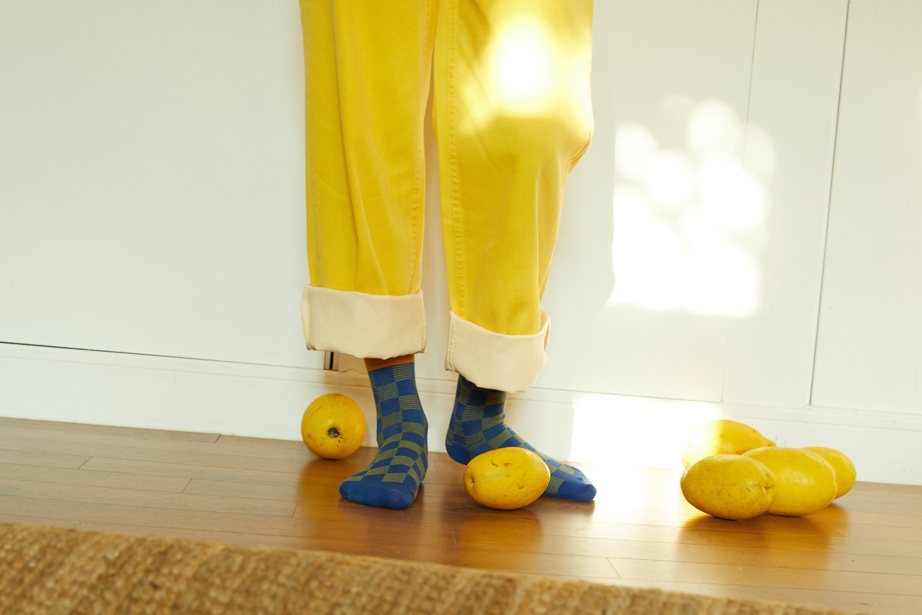 チェックシリーズ 22.5-27.5cm ユニセックスフリーサイズ｜ソックス