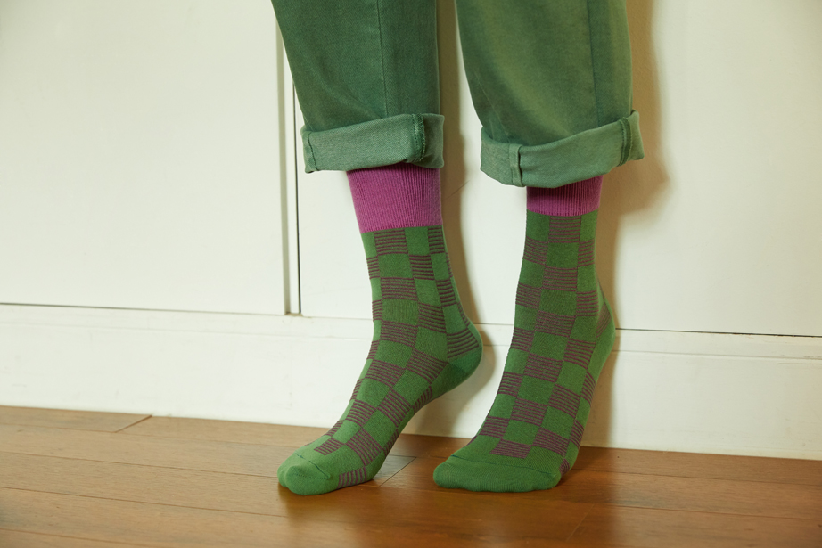 チェックシリーズ 22.5-27.5cm ユニセックスフリーサイズ｜ソックス