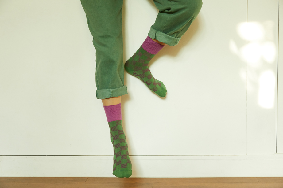 チェックシリーズ 22.5-27.5cm ユニセックスフリーサイズ｜ソックス