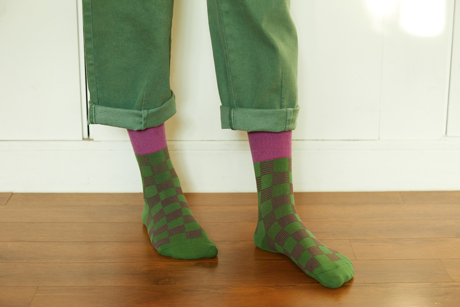 チェックシリーズ 22.5-27.5cm ユニセックスフリーサイズ｜ソックス